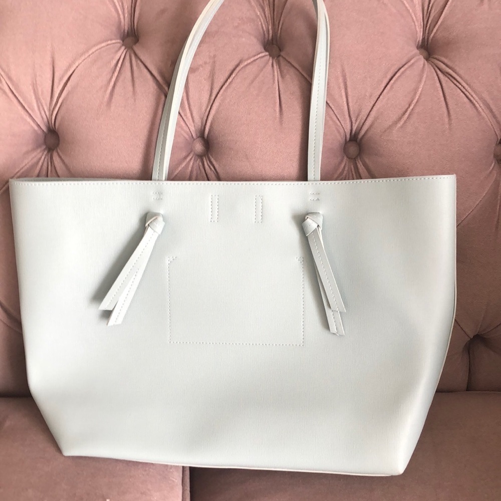 Indigo vegan tote in mint green